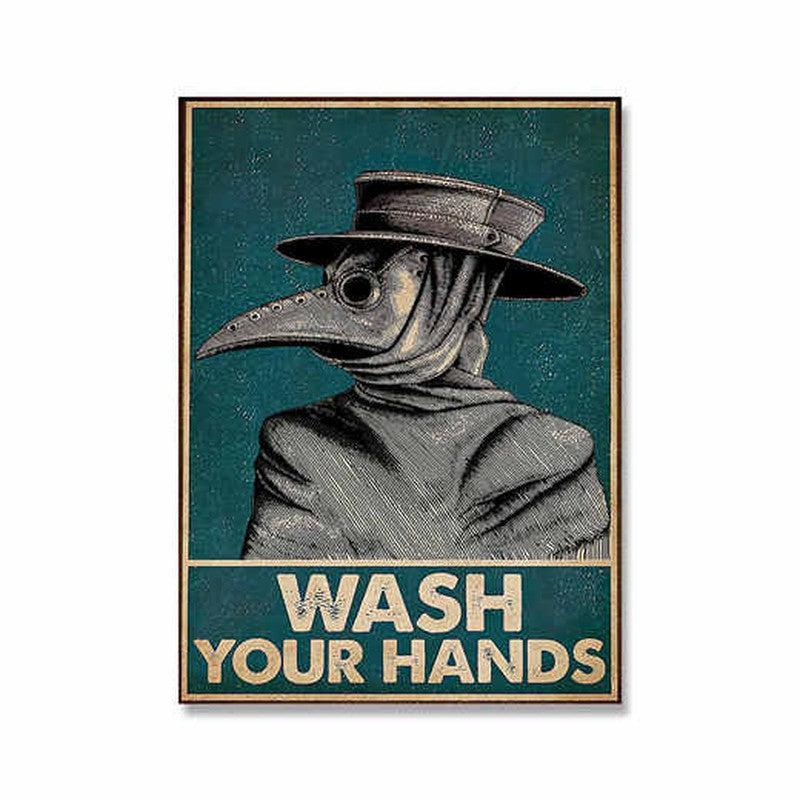 Hygiene Awareness Canvas Art | Quirky & Stylish Decor with a Purpose